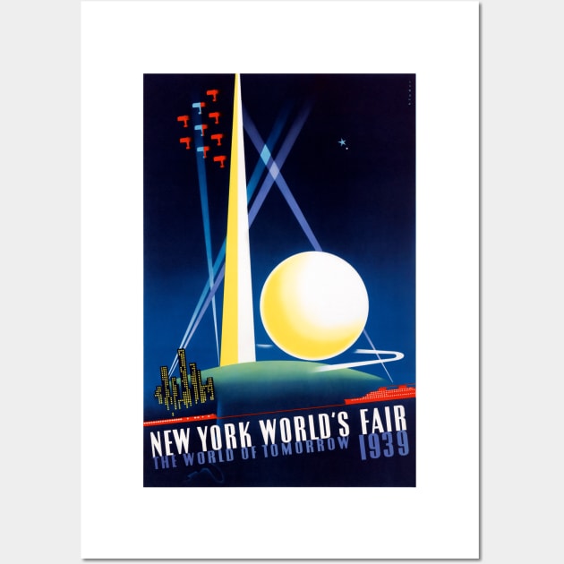 Vintage Travel Poster USA New York Worlds Fair Wall Art by vintagetreasure